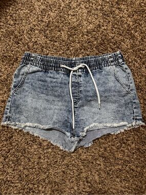 Kendall & Kylie Light Blue Denim Drawstring Shorts